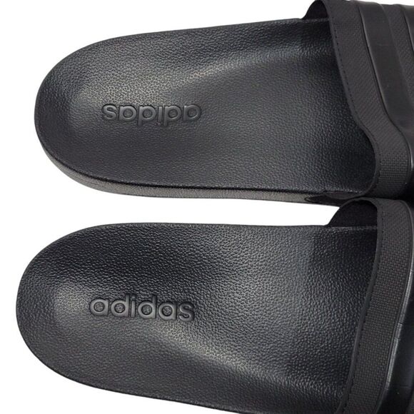 Adidas Adilette Slides Mens Size 18 Black 3 Stripe Shoes Sandals Beach Water NEW - Picture 9 of 13